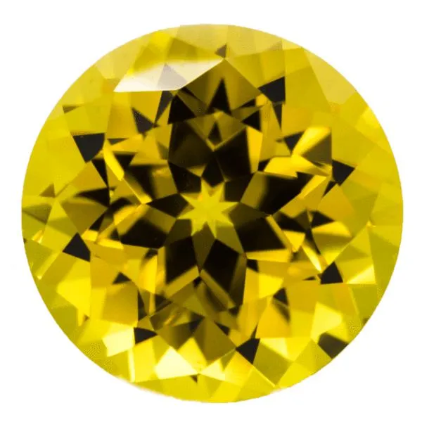 Rings Chatham LabGrown Round Yellow Sapphire Stone Size FIRE BRILLIANCE