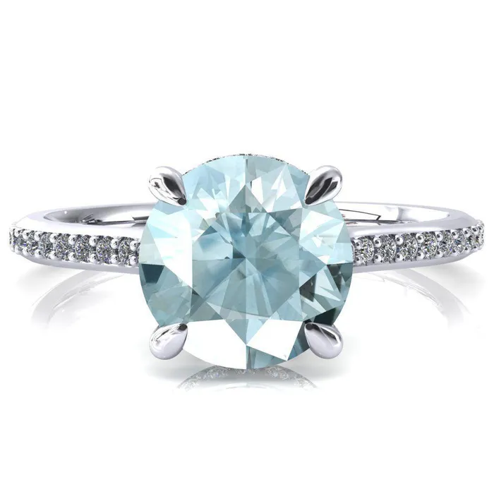Rings Fire Brilliance Kiki Round Aqua Blue Spinel 4 Prongs Claw Floating Halo 12 Pinpoint Inverted Cathedral Ring Rings Fire Brilliance Kiki Round Aqua Blue Spinel 4 Prongs Claw Floating Halo 12 Pinpoint Inverted Cathedral Ring