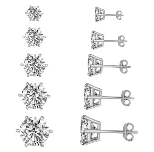 Rings Jewelvers 925 Sterling Silver Diamond Studs