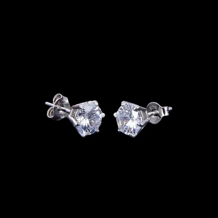 Rings Jewelvers 925 Sterling Silver Diamond Studs Rings Jewelvers 925 Sterling Silver Diamond Studs