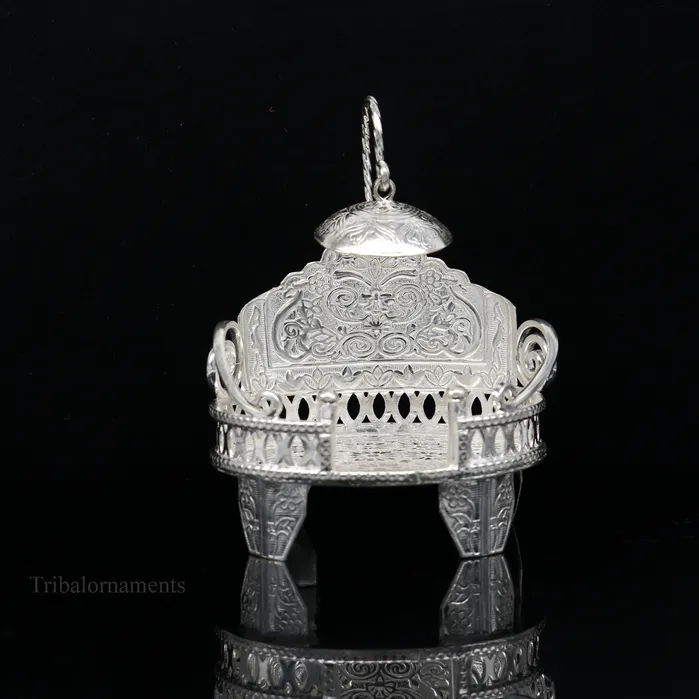 Rings TRIBAL ORNAMENTS 925 pure sterling silver Handmade Divine Singhasan idol krishna Bal Gopala throne god statues stand chair temple art puja article su485 Rings TRIBAL ORNAMENTS 925 pure sterling silver Handmade Divine Singhasan idol krishna Bal Gopala throne god statues stand chair temple art puja article su485