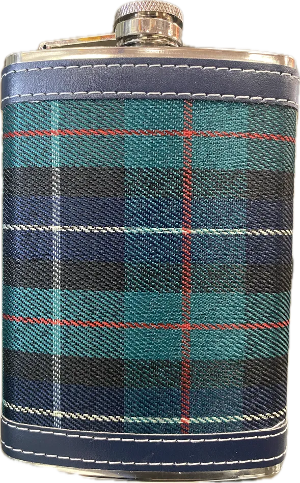Stainless Steel Tartan Hip Flask Gold Brothers Earrings