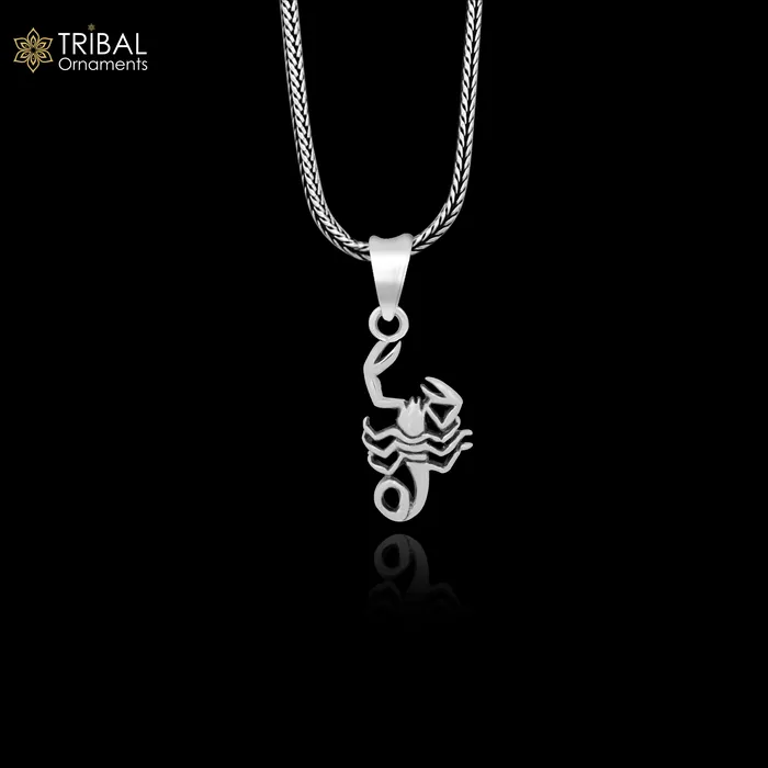 TRIBAL ORNAMENTS Necklaces 925 sterling silver elegant stylish vintage Scorpio design pendant amazing fancy stylish pendant for boys and girls ssp1616