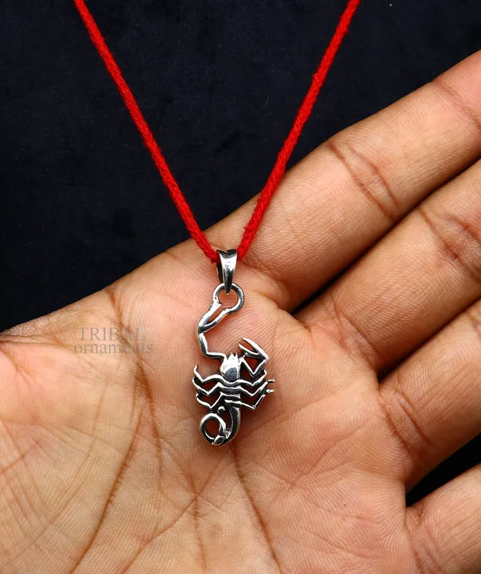 TRIBAL ORNAMENTS Necklaces 925 sterling silver elegant stylish vintage Scorpio design pendant amazing fancy stylish pendant for boys and girls ssp1616