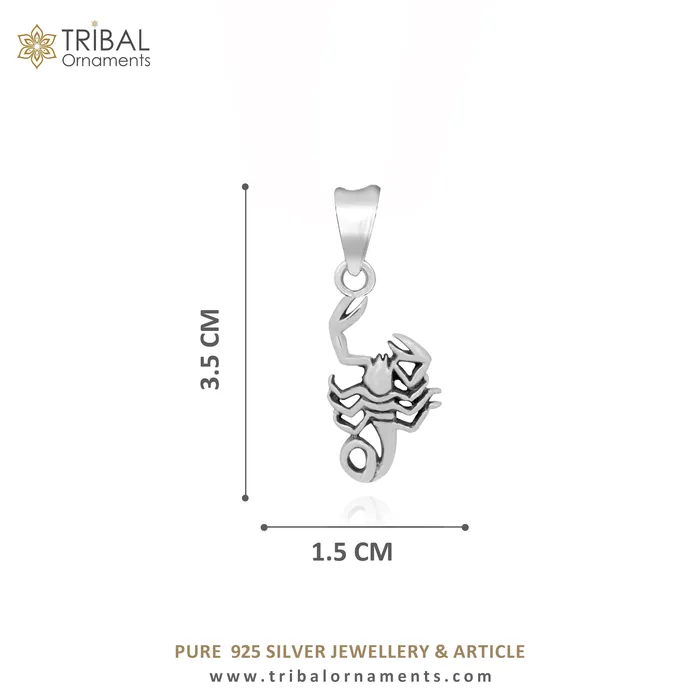 TRIBAL ORNAMENTS Necklaces 925 sterling silver elegant stylish vintage Scorpio design pendant amazing fancy stylish pendant for boys and girls ssp1616