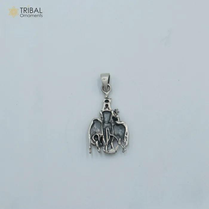 TRIBAL ORNAMENTS Necklaces 925 sterling silver lord Krishna with cow Pendant with chain tribal jewellery nsp1033 TRIBAL ORNAMENTS Necklaces 925 sterling silver lord Krishna with cow Pendant with chain tribal jewellery nsp1033