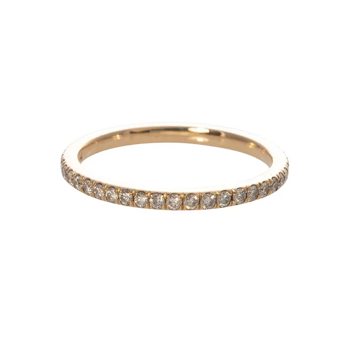 42ctw Diamond Micro Pav 14K Yellow Gold Eternity Band Croghans Rings