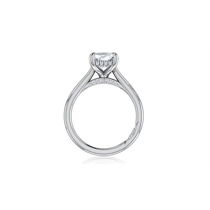 A Jaffe A Jaffe 14K White Gold Semi Mount Emerald Cut Ring with Hidden Diamond Halo Rings A Jaffe A Jaffe 14K White Gold Semi Mount Emerald Cut Ring with Hidden Diamond Halo Rings