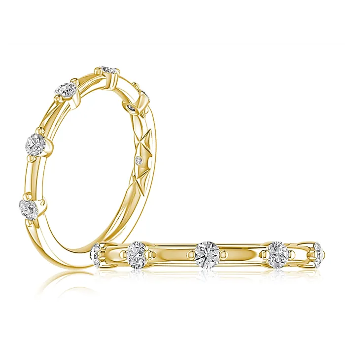 A Jaffe A Jaffe 14K Yellow Gold Diamond Band Rings