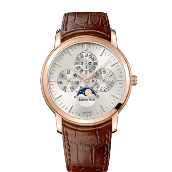 Audemars Piguet Earrings Audemars Piguet Jules Audemars Perpetual Calendar 41mm Mens Watch Ref 26390OROOD088CR01 Silver Moonphase Dial in 18K Rose Gold Case Brown Alligator Strap Audemars Piguet Earrings Audemars Piguet Jules Audemars Perpetual Calendar 41mm Mens Watch Ref 26390OROOD088CR01 Silver Moonphase Dial in 18K Rose Gold Case Brown Alligator Strap