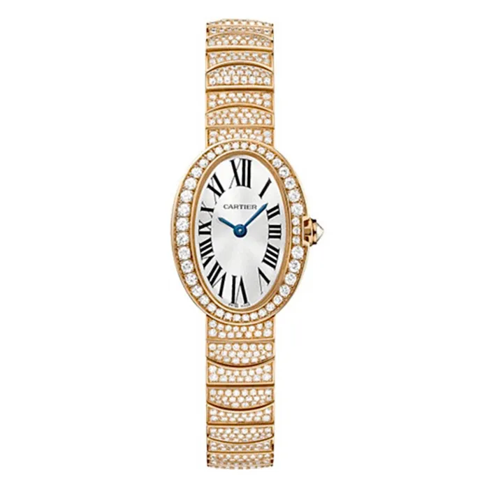 Bracelets Cartier Cartier Baignoire 253mm Womens watch Ref HPI00499 Silver Roman Dial Diamond Bezel 18K Rose Gold Diamond Bracelet Bracelets Cartier Cartier Baignoire 253mm Womens watch Ref HPI00499 Silver Roman Dial Diamond Bezel 18K Rose Gold Diamond Bracelet