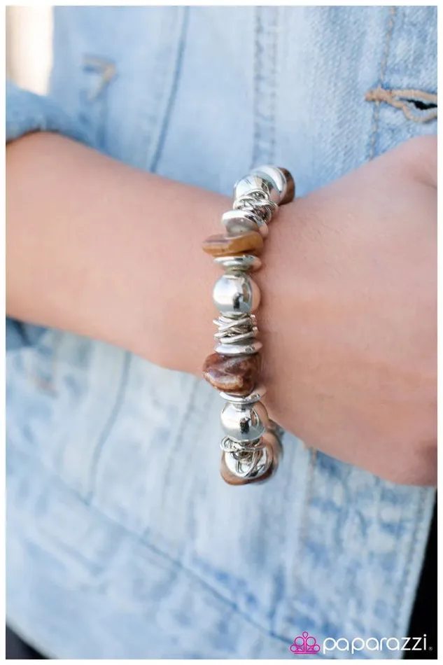 Bracelets Paparazzi Bracelet Earthy Elegance Brown Paparazzi Jewelry