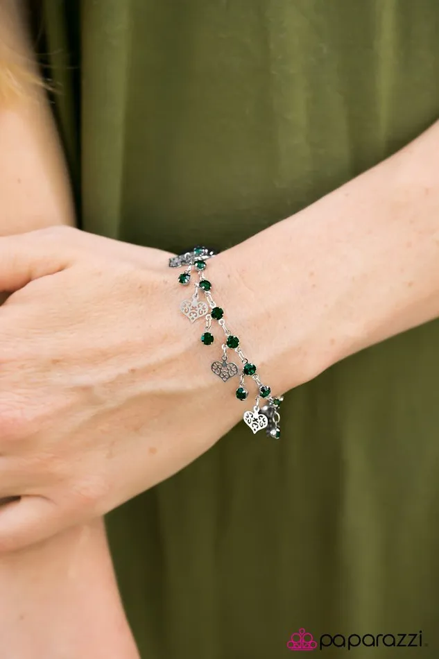 Bracelets Paparazzi Bracelet If My Heart Had Windows Green Paparazzi Jewelry