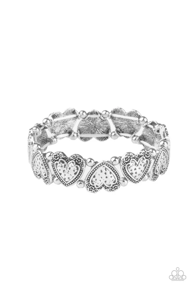 Bracelets Paparazzi Bracelet Rustic Heartthrob Silver Paparazzi Jewelry Bracelets Paparazzi Bracelet Rustic Heartthrob Silver Paparazzi Jewelry