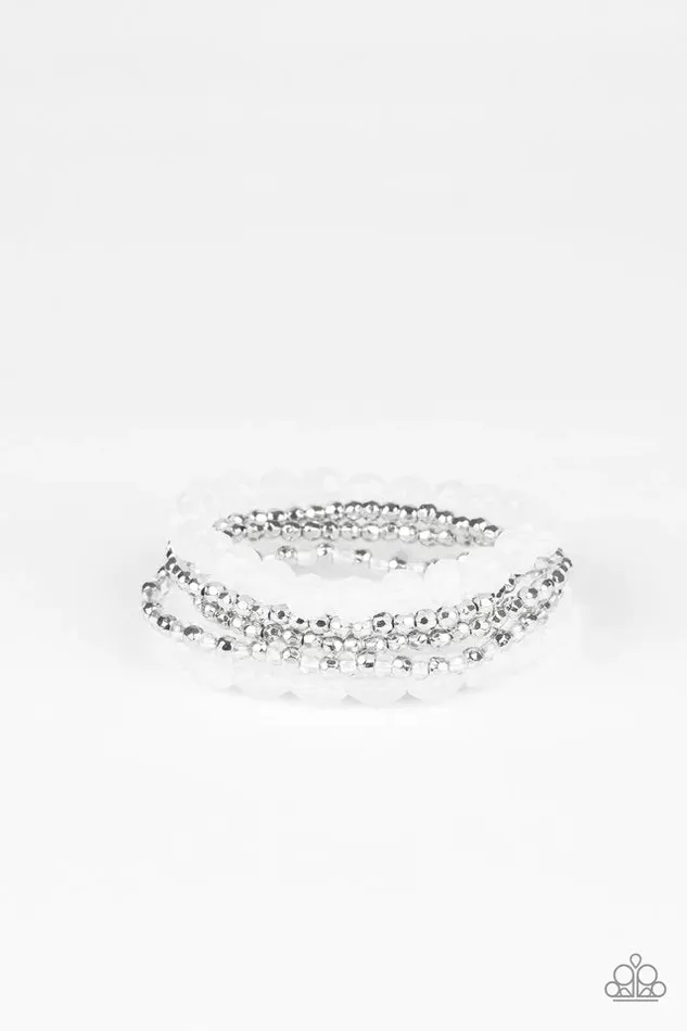 Bracelets Paparazzi Bracelet Sugary Sweet White Paparazzi Jewelry