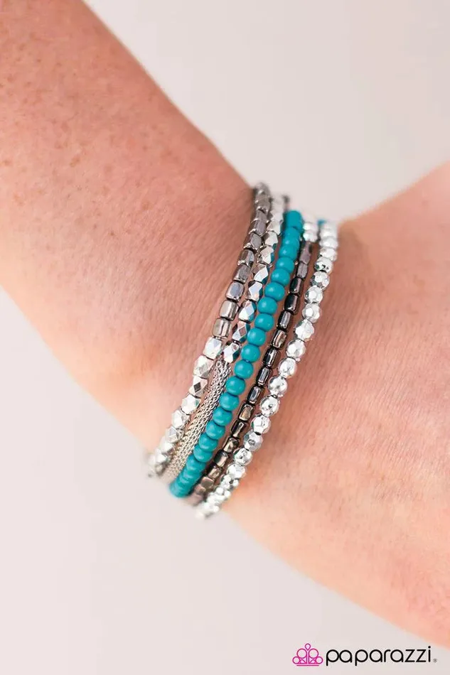 Bracelets Paparazzi Jewelry Paparazzi Bracelet All The Rage Blue