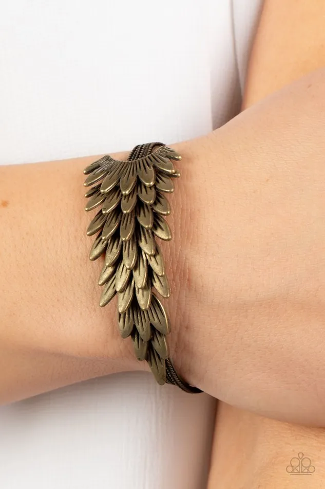 Bracelets Paparazzi Jewelry Paparazzi Bracelet BOA and Arrow Brass