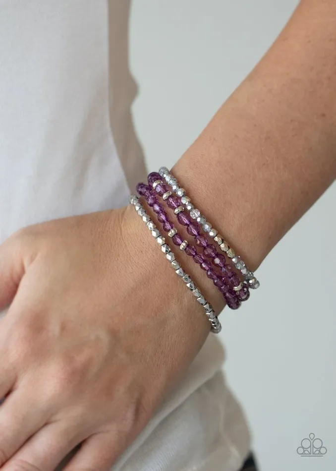 Bracelets Paparazzi Jewelry Paparazzi Bracelet Crystal Crush Purple