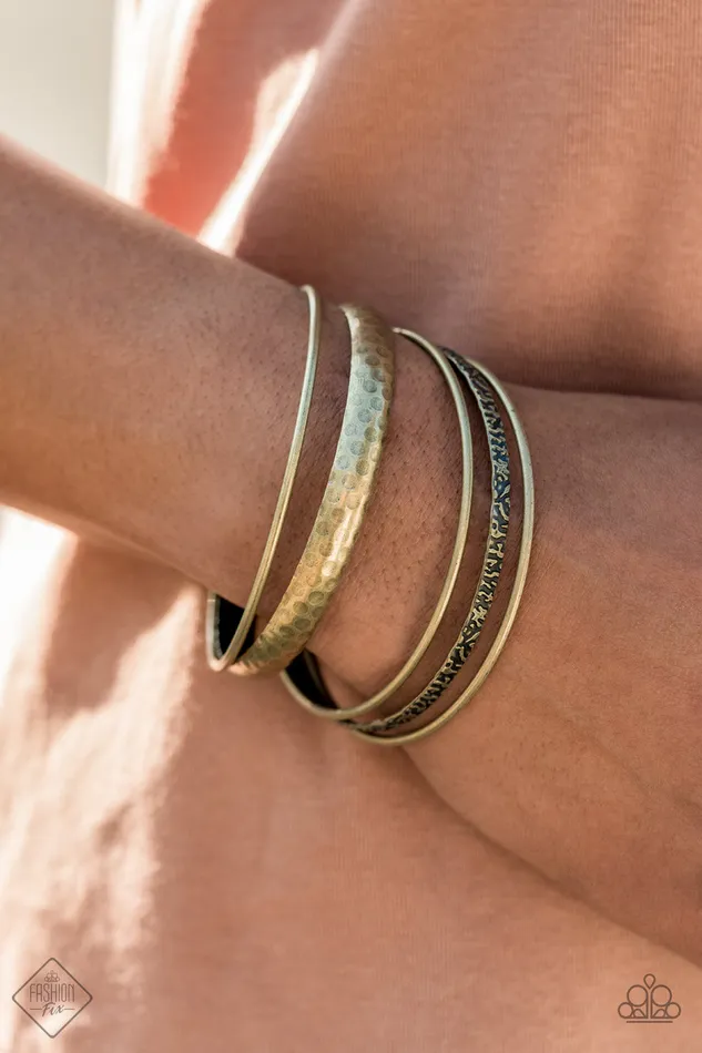 Bracelets Paparazzi Jewelry Paparazzi Bracelet Fashion Fix Jan 2021 Get Into Gear Brass