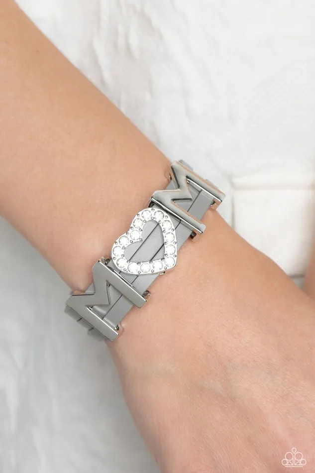 Bracelets Paparazzi Jewelry Paparazzi Bracelet Heart of Mom Silver