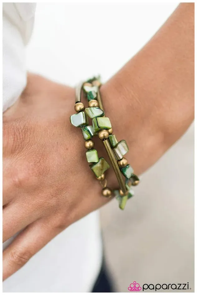 Bracelets Paparazzi Jewelry Paparazzi Bracelet Infinite Iridescence Green