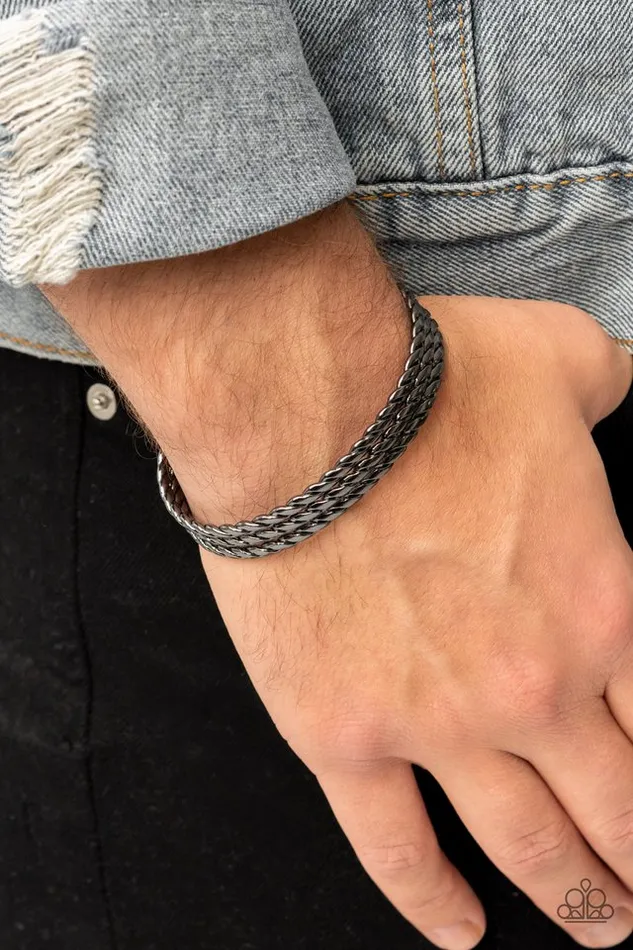 Bracelets Paparazzi Jewelry Paparazzi Bracelet Line of Scrimmage Black