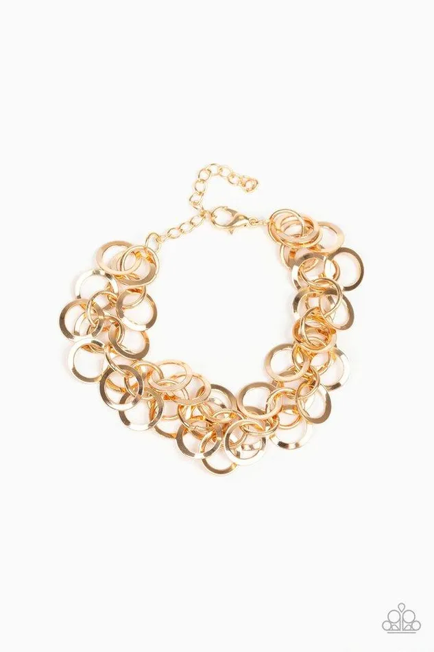 Bracelets Paparazzi Jewelry Paparazzi Bracelet Noise Control Gold