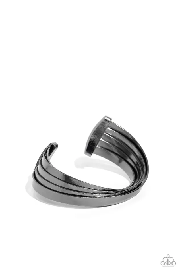 Bracelets Paparazzi Jewelry Paparazzi Bracelet Rebellious Ribbons Black Bracelets Paparazzi Jewelry Paparazzi Bracelet Rebellious Ribbons Black