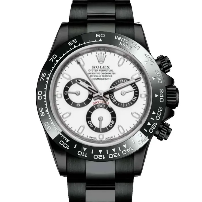 Bracelets Rolex Cosmograph Daytona 40mm Ref 116500ln White Index Dial Ceramic Bezel PVD Stainless Steel Oyster Bracelet Mens Watch Rolex