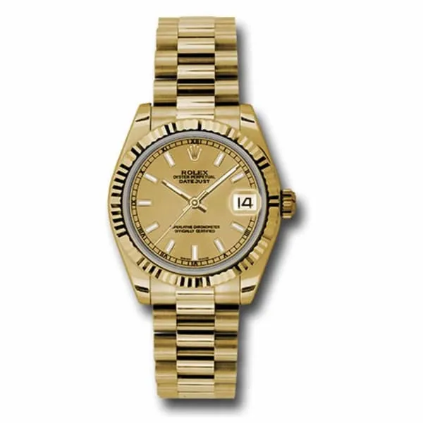 Bracelets Rolex Rolex Datejust 31mm Ref 178278 chip Champagne Dial 18K Yellow Gold President Bracelet Womens Watch Bracelets Rolex Rolex Datejust 31mm Ref 178278 chip Champagne Dial 18K Yellow Gold President Bracelet Womens Watch