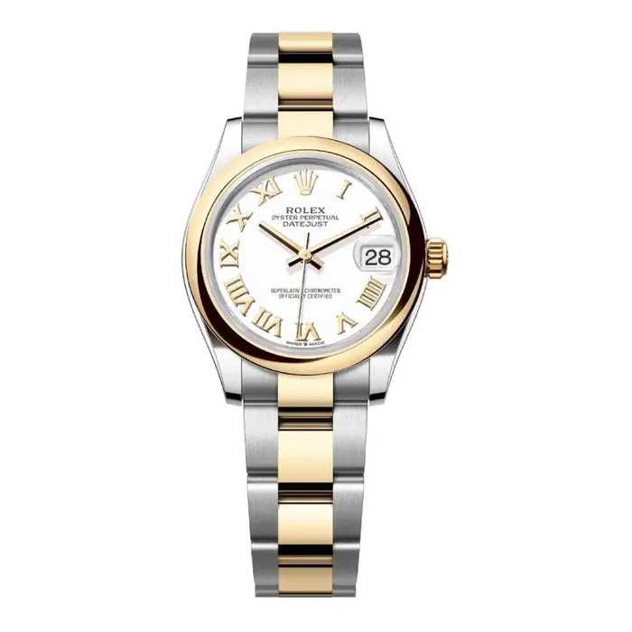 Bracelets Rolex Rolex Datejust 31mm Ref 2782430001 White Roman Dial Two Tone Stainless Steel 18K Yellow Gold Oyster Bracelet Womens Watch Bracelets Rolex Rolex Datejust 31mm Ref 2782430001 White Roman Dial Two Tone Stainless Steel 18K Yellow Gold Oyster Bracelet Womens Watch