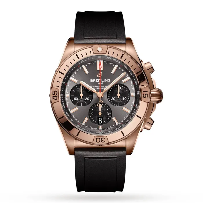 Breitling Chronomat B01 42 18k Rose Gold Anthracite grey dial Watch RB0134101B1S1 Breitling PreStyled Sets Breitling Chronomat B01 42 18k Rose Gold Anthracite grey dial Watch RB0134101B1S1 Breitling PreStyled Sets