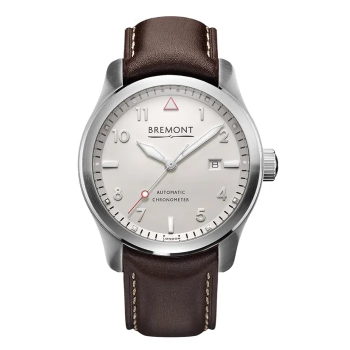 Bremont Solo Watch White Dial Brown Leather 43mm Automatic Bremont Watches Bremont Solo Watch White Dial Brown Leather 43mm Automatic Bremont Watches