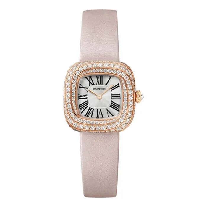 Cartier Coussin de Cartier 277mm Womens watch Ref WJCS0004 Silver Roman Dial Diamond Bezel in 18K Rose Gold Case Beige Calfskin Strap Cartier Earrings Cartier Coussin de Cartier 277mm Womens watch Ref WJCS0004 Silver Roman Dial Diamond Bezel in 18K Rose Gold Case Beige Calfskin Strap Cartier Earrings