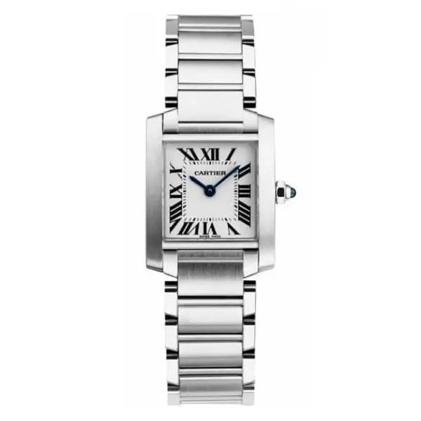 Cartier Tank Francaise 25mm Womens watch Ref W51008Q3 Silver Roman Dial Stainless Steel Bracelet Cartier Bracelets