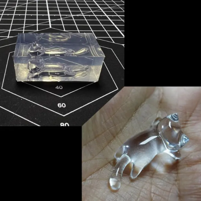 Charm Necklaces Handmade Cute Cat Pendant Charm Resin Mold for UV Resin IntoResin