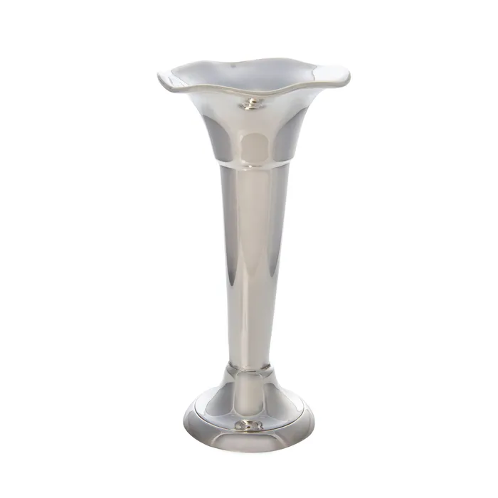 Croghans Rings SilverPlated Wavy Trumpet Vase