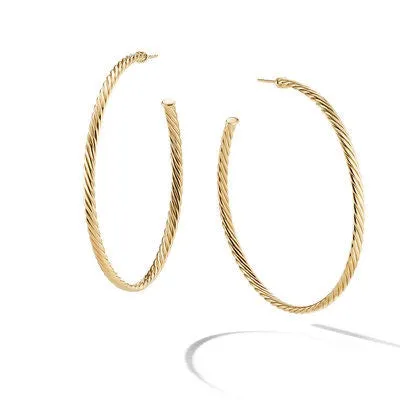 David Yurman Earrings David Yurman Sculpted Cable Hoop Earrings