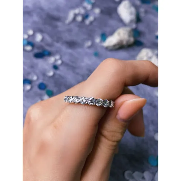 Diamond Source NYC Rings 18k White Gold HalfWay Eternity Band with 175ct of TDW BAN7508 Diamond Source NYC Rings 18k White Gold HalfWay Eternity Band with 175ct of TDW BAN7508