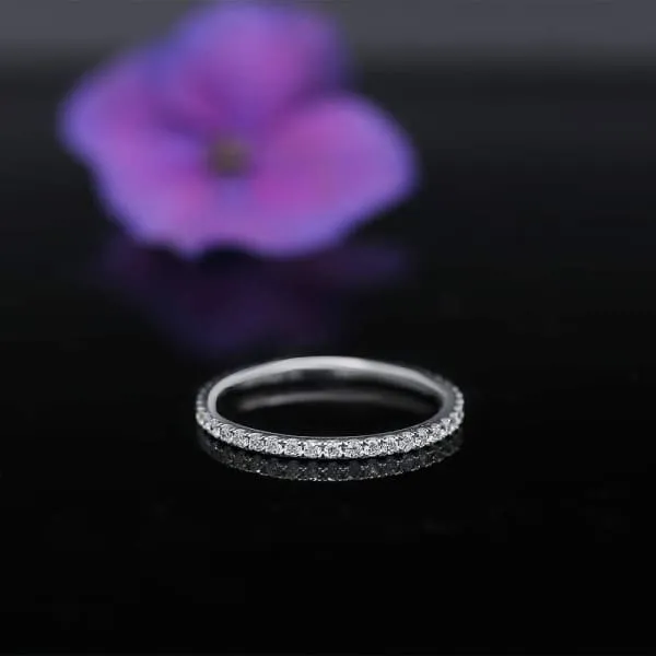 Diamond Source NYC Rings Classic White Gold Diamond Wedding Band BA3500 Diamond Source NYC Rings Classic White Gold Diamond Wedding Band BA3500