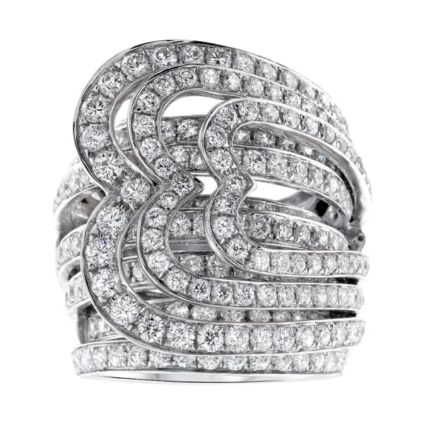 Diamond Source NYC Rings Natural Round Brilliant Diamond Fashion Ring Set in 18K White Gold 700ct tw Diamond Source NYC Rings Natural Round Brilliant Diamond Fashion Ring Set in 18K White Gold 700ct tw