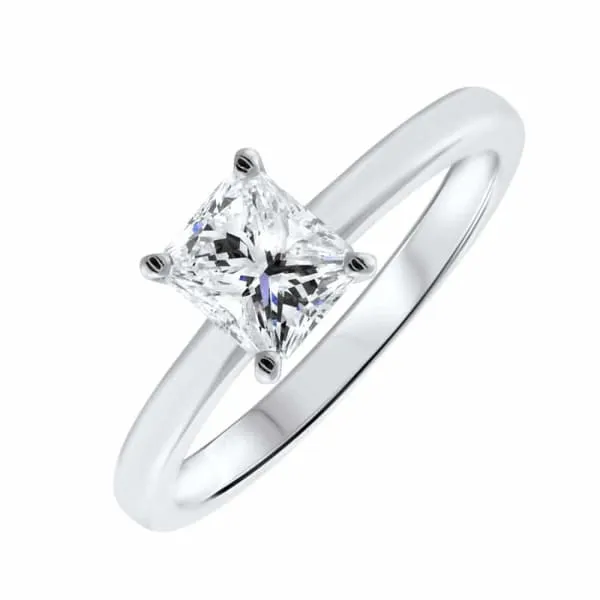 Diamond Source NYC Rings Solitaire engagement ring with 091ct Radiant cut GIA certified diamond ENG10000