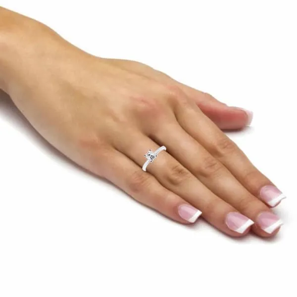 Diamond Source NYC Rings Solitaire engagement ring with 091ct Radiant cut GIA certified diamond ENG10000