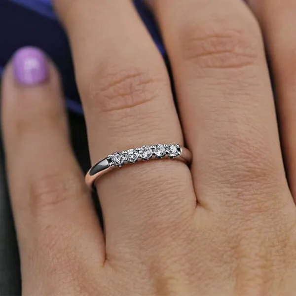 Diamond Source NYC Rings White Gold Engagement ring features 030ct in five Round cut Diamonds BA1760 Diamond Source NYC Rings White Gold Engagement ring features 030ct in five Round cut Diamonds BA1760