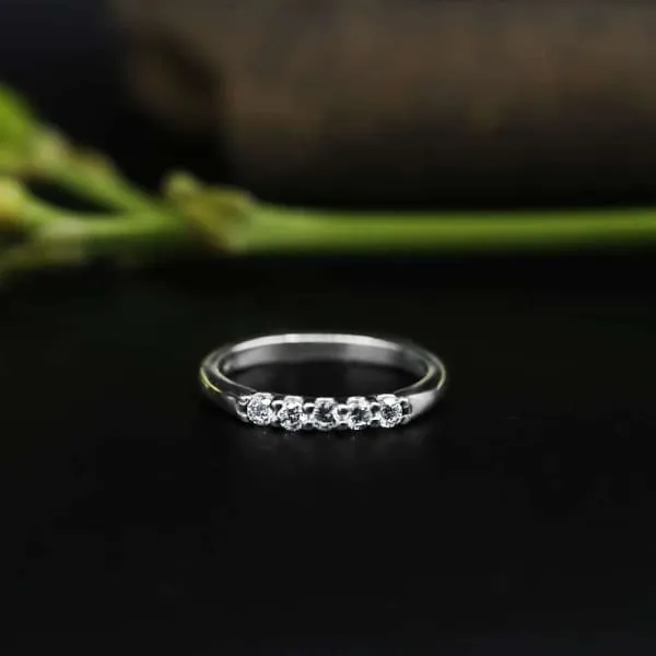 Diamond Source NYC Rings White Gold Engagement ring features 030ct in five Round cut Diamonds BA1760 Diamond Source NYC Rings White Gold Engagement ring features 030ct in five Round cut Diamonds BA1760