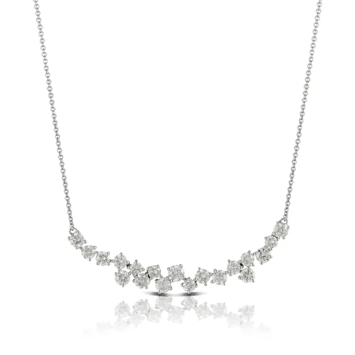 Doves 18K White Gold Diamond Necklace Doves Necklaces