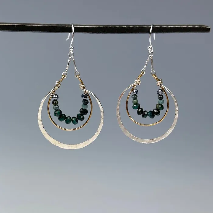 Earrings Art By Any Means Blue Rainbow Earrings