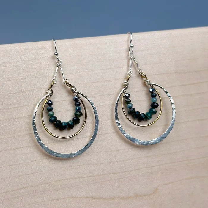 Earrings Art By Any Means Blue Rainbow Earrings