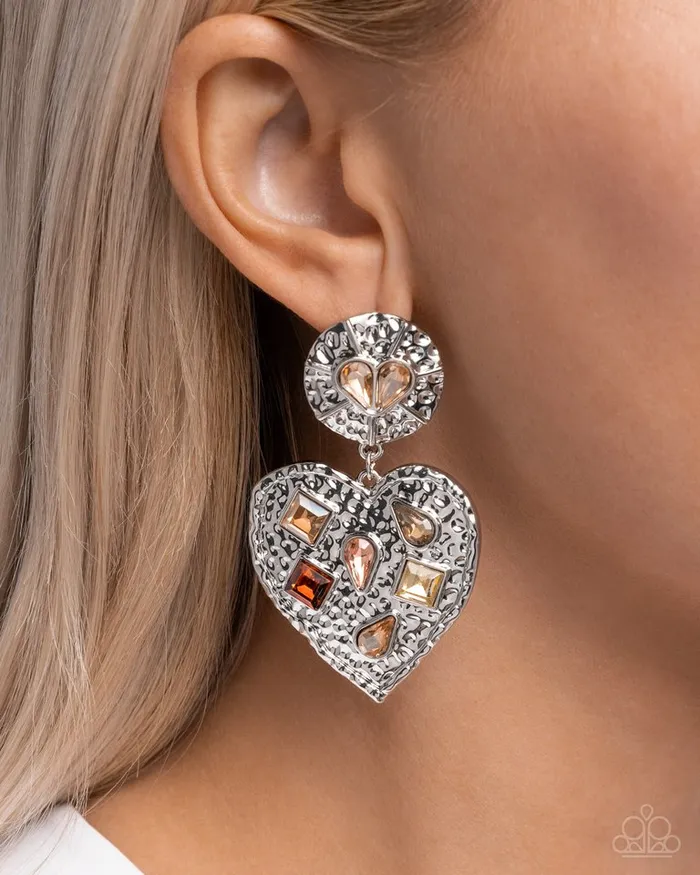 Earrings Paparazzi Earring Antiqued Allure Brown Paparazzi Jewelry
