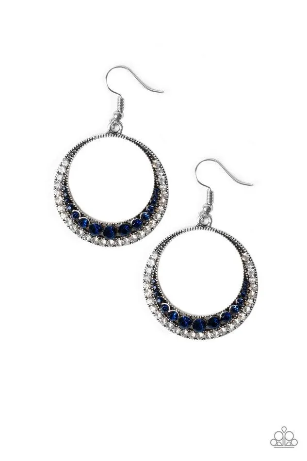 Earrings Paparazzi Earring Demanding Dazzle Blue Paparazzi Jewelry
